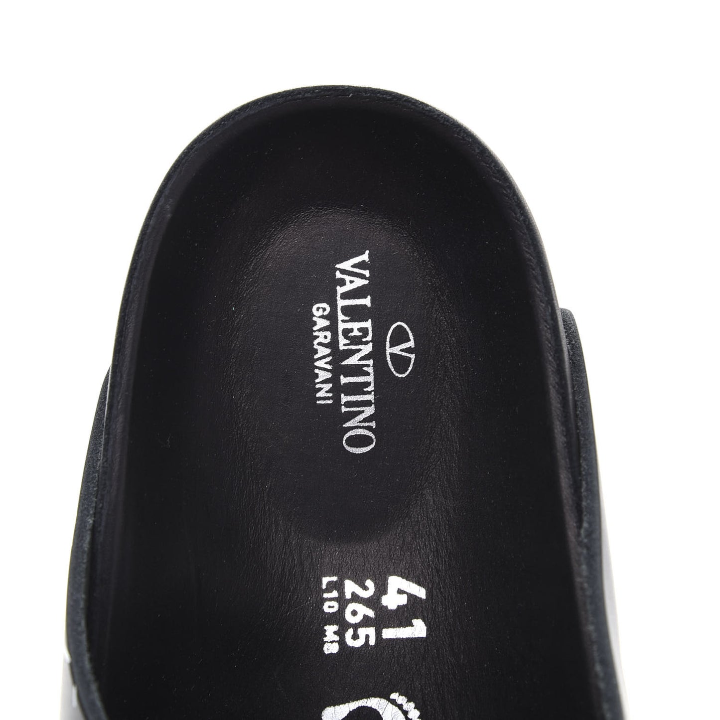 Calfskin VLTN Birkenstock Slide Sandals 41 Black
