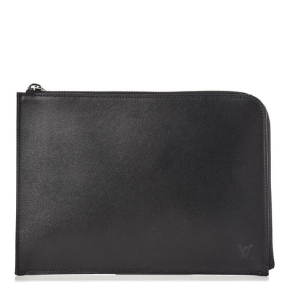 Louis Vuitton Calfskin Souple Pochette Jour PM Black 1 of 7