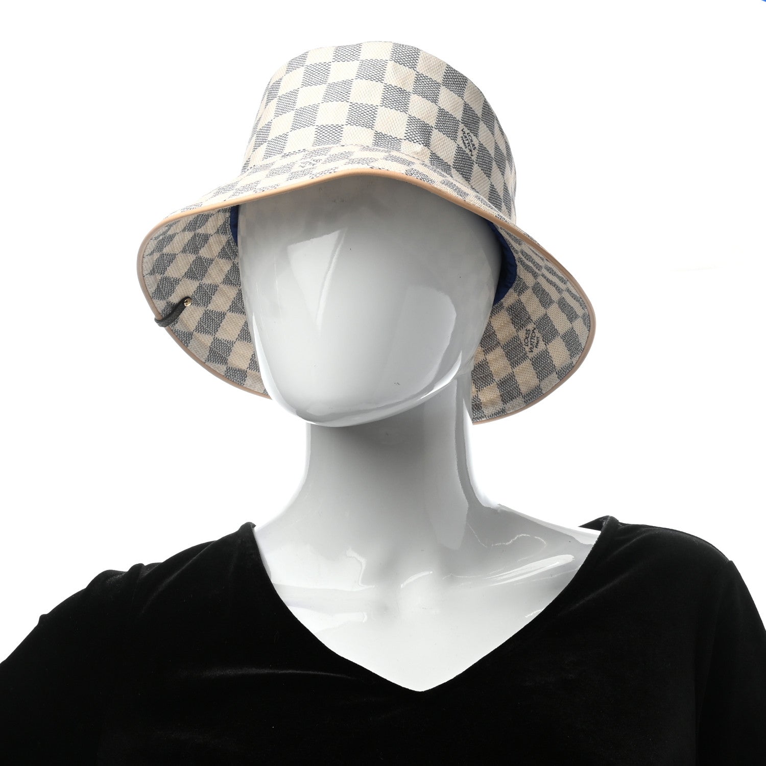 Louis Vuitton Damier Azur Bob Hat S 2 of 9