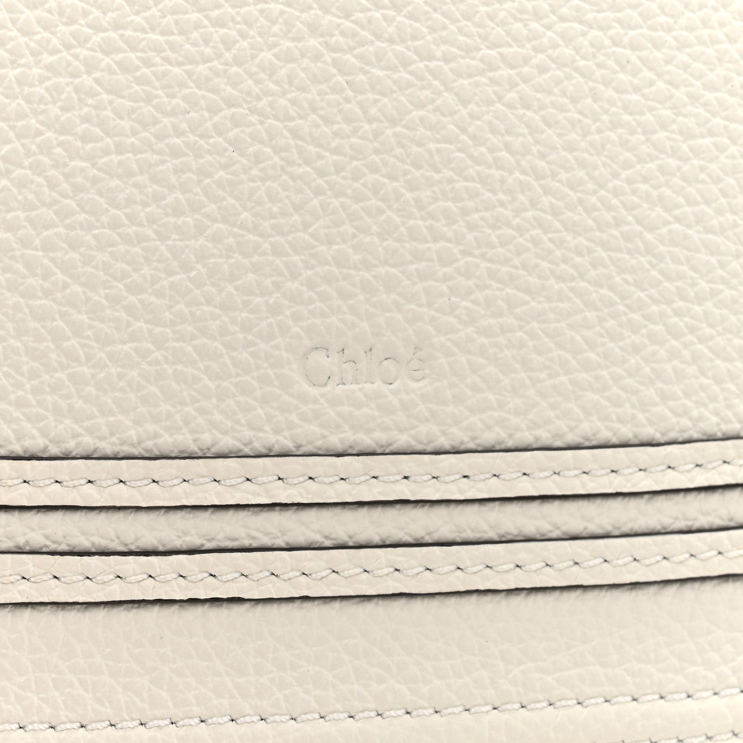 Chloe Raffia Grain Calfskin Medium Marcie Basket White 6 of 9