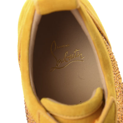 Christian Louboutin Calfskin Veau Velours Strass Louis Junior Flat Sneakers 40 Full Moon 7 of 7