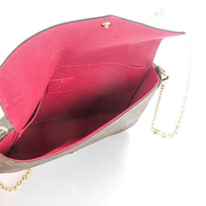 Louis Vuitton Monogram Pochette Felicie Chain Wallet Fuchsia 6 of 8