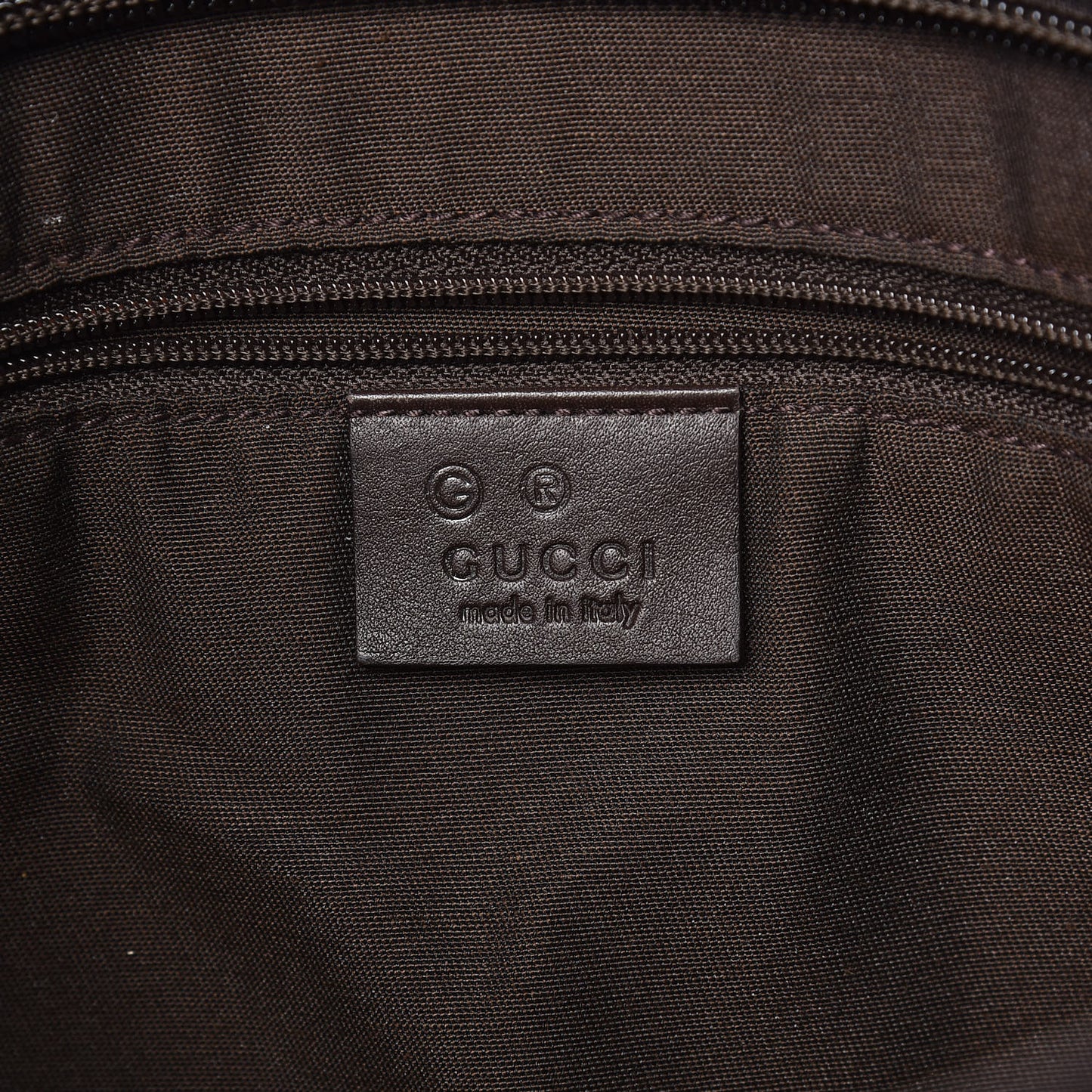 GG Supreme Monogram Web Flat Messenger Bag Dark Brown