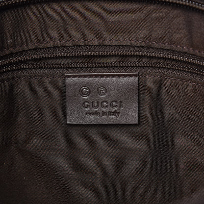Gucci GG Supreme Monogram Web Flat Messenger Bag Dark Brown 6 of 7