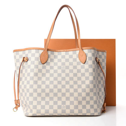 Louis Vuitton Damier Azur Neo Neverfull MM Rose Ballerine 12 of 12