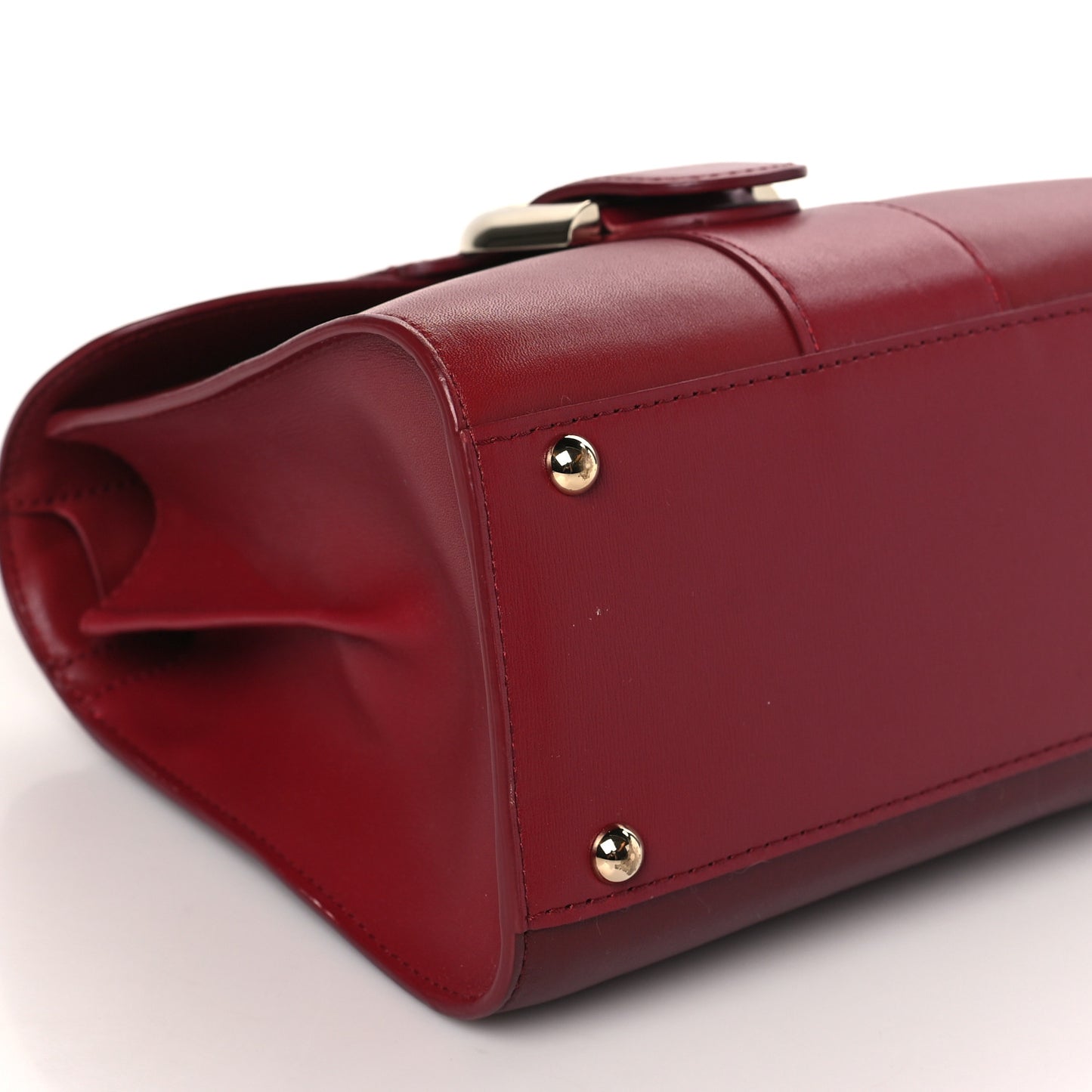 Box Calfskin Mini Brillant Satchel Red