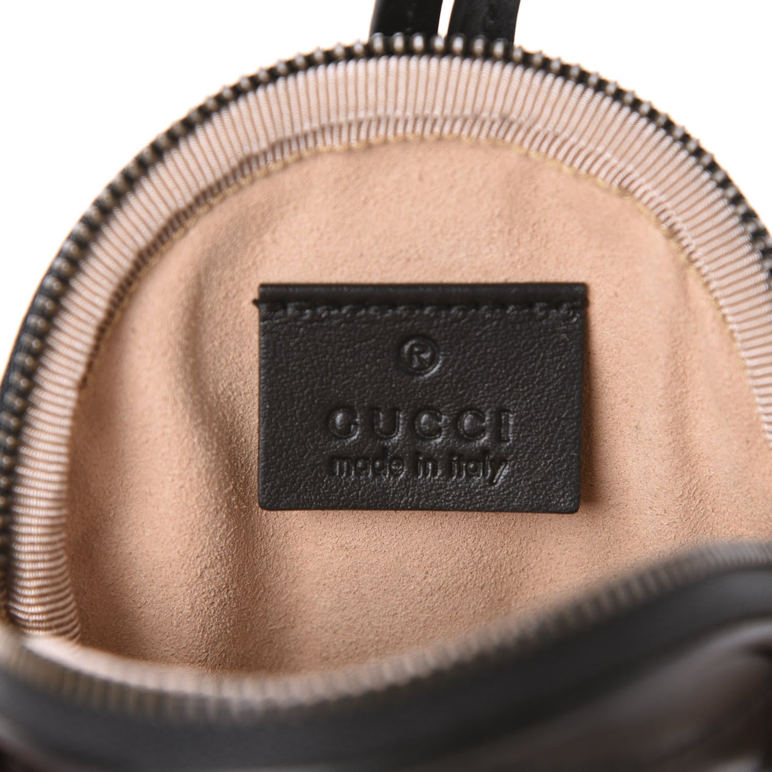 Gucci Calfskin Matelasse GG Marmont Round Mini Bag Black 8 of 11