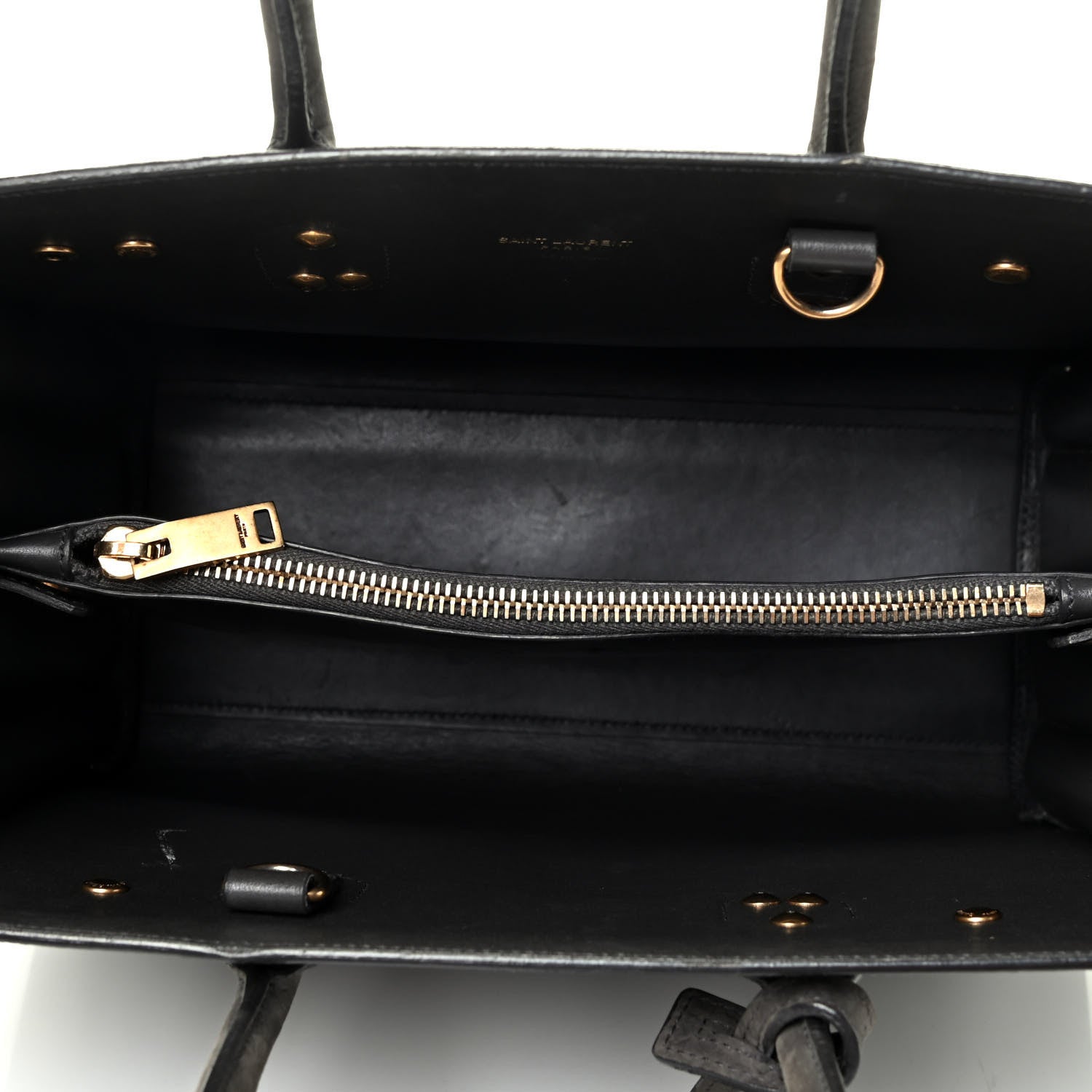 Saint Laurent Crocodile Embossed Nubuck Baby Sac De Jour Coal 4 of 4