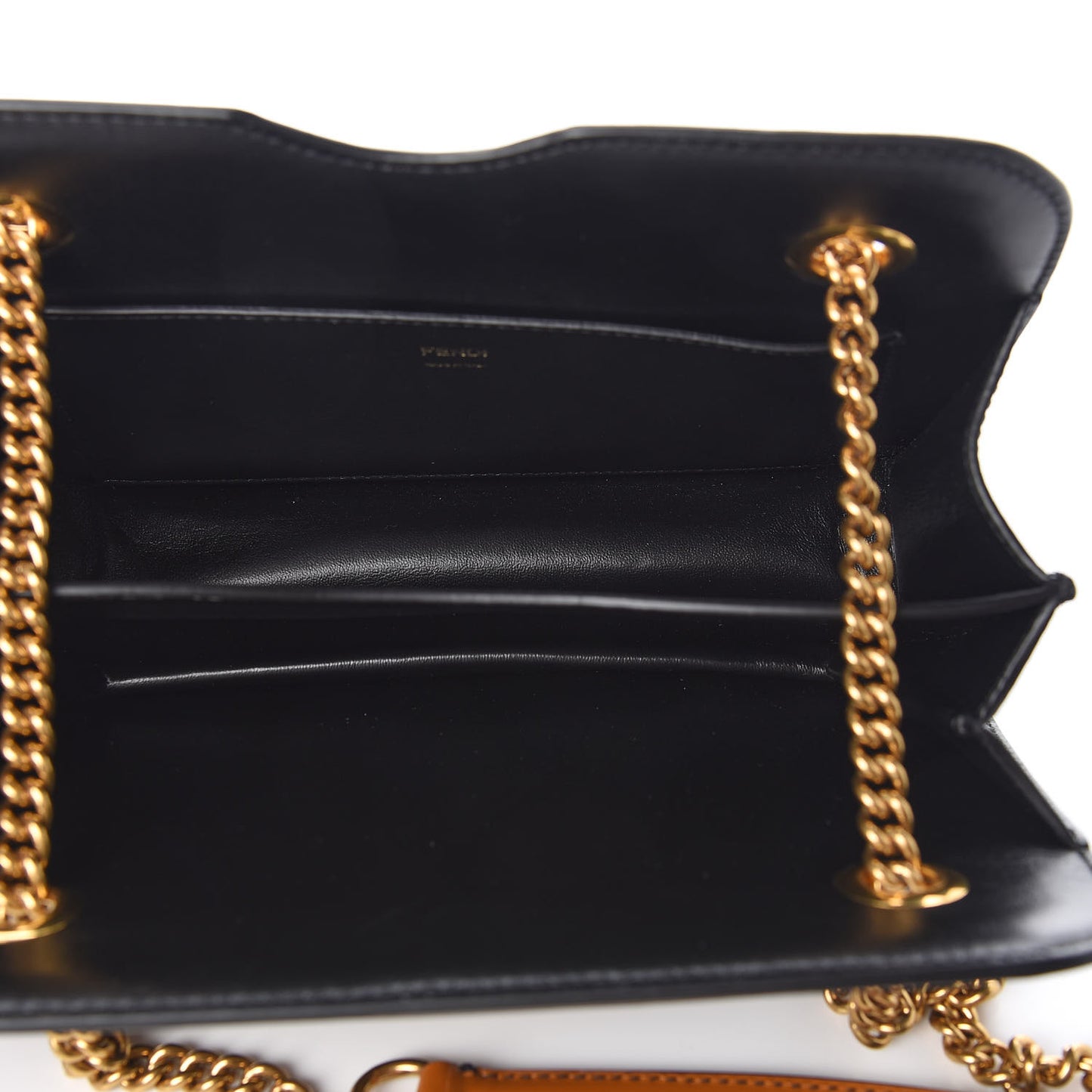 Vitello Glacier Karligraphy Pocket Shoulder Bag Black Gingerbread