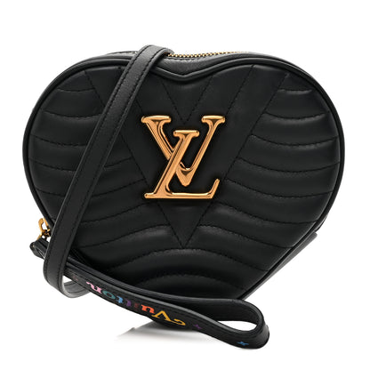 Louis Vuitton Calfskin New Wave Heart Bag Black 1 of 9