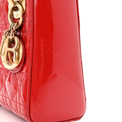 Christian Dior Patent Cannage Mini Lady Dior Red 12 of 14