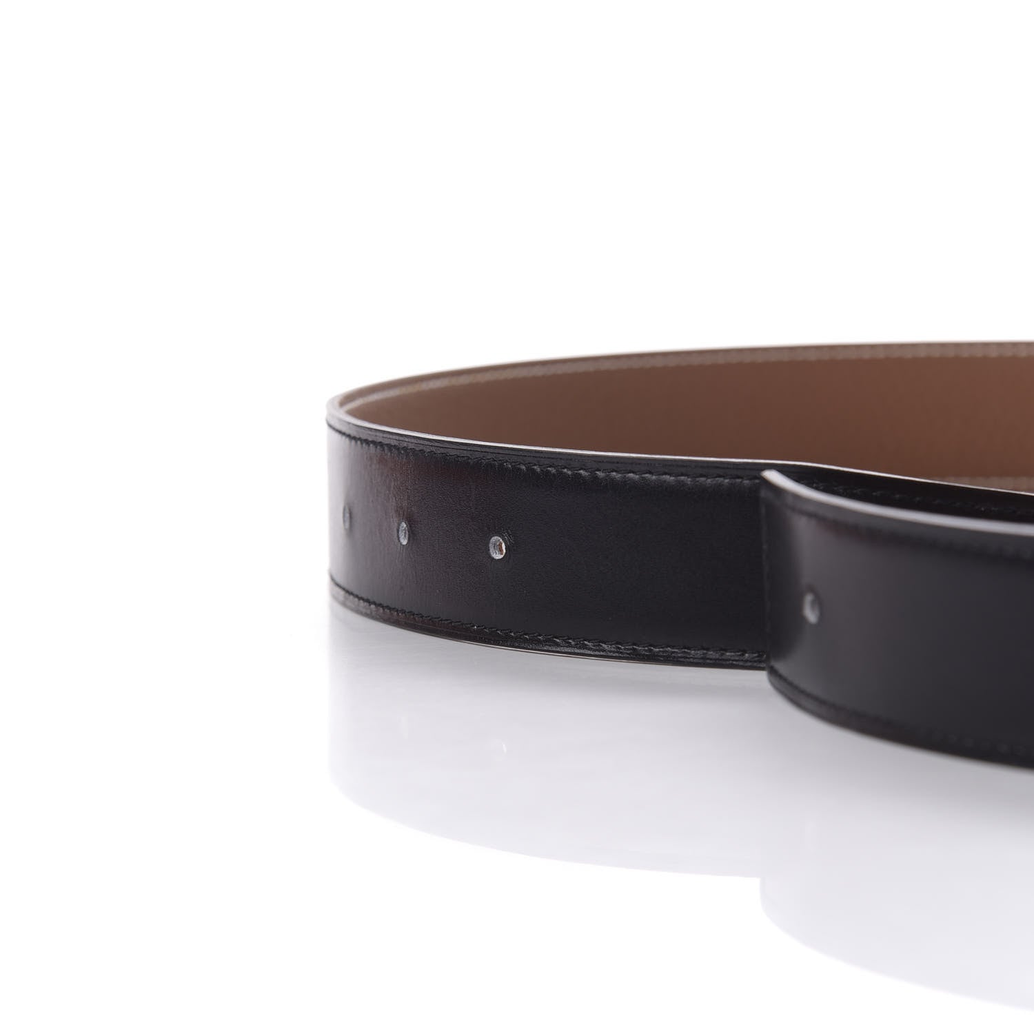 Hermes Box Togo 32mm Belt Strap 85 Black Gold 3 of 6