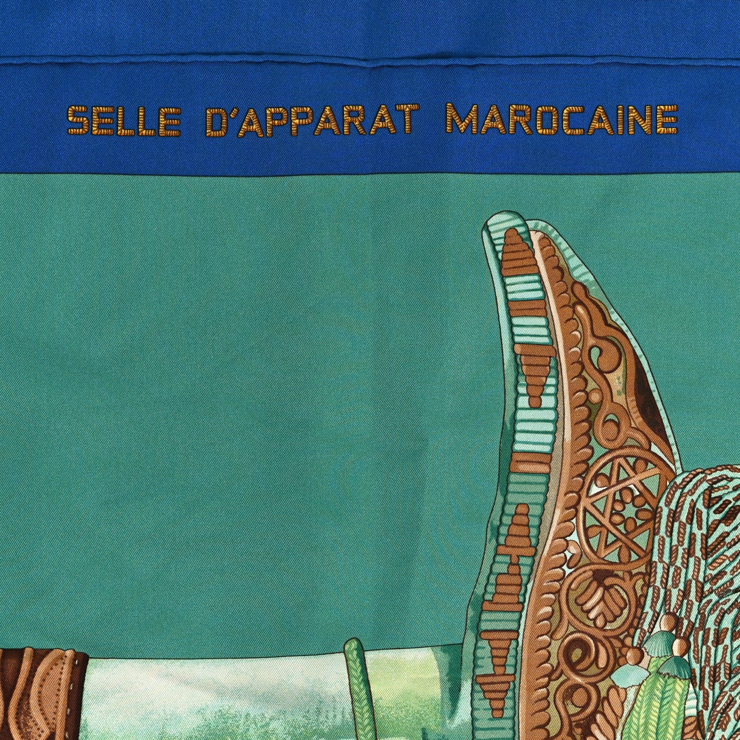 Hermes Silk Selle D Apparat Marocaine Scarf 90 3 of 4