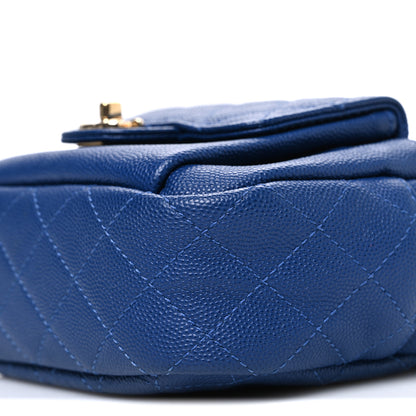Chanel Caviar Quilted CC Day Camera Case Blue 10 of 10