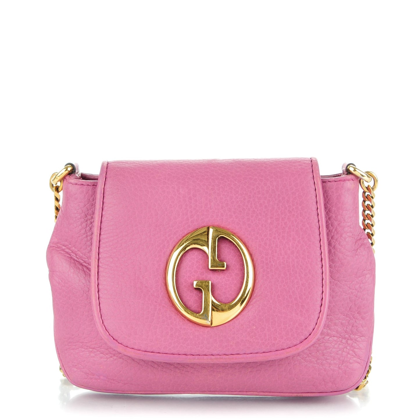 Pebbled Calfskin Small 1973 Chain Shoulder Bag Peonia Flower