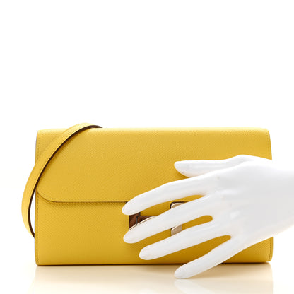 Hermes Epsom Constance Long Wallet To Go Jaune de Naples 2 of 8