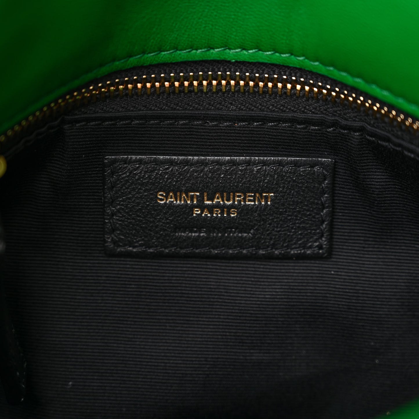 Lambskin Quilted Small Loulou Puffer Monogram Chain Satchel New Vert