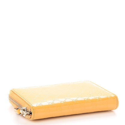 Gucci Patent Microguccissima Zip Around Card Case Bumblebee 4 of 7