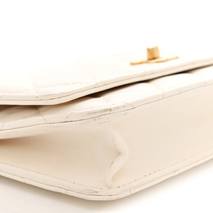 Chanel Lambskin Quilted CC Pearl Crush Wallet on Chain WOC White 9 of 12