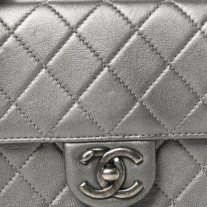 Chanel Metallic Goatskin Quilted Small Chic Pearls Flap Silver 9 of 11