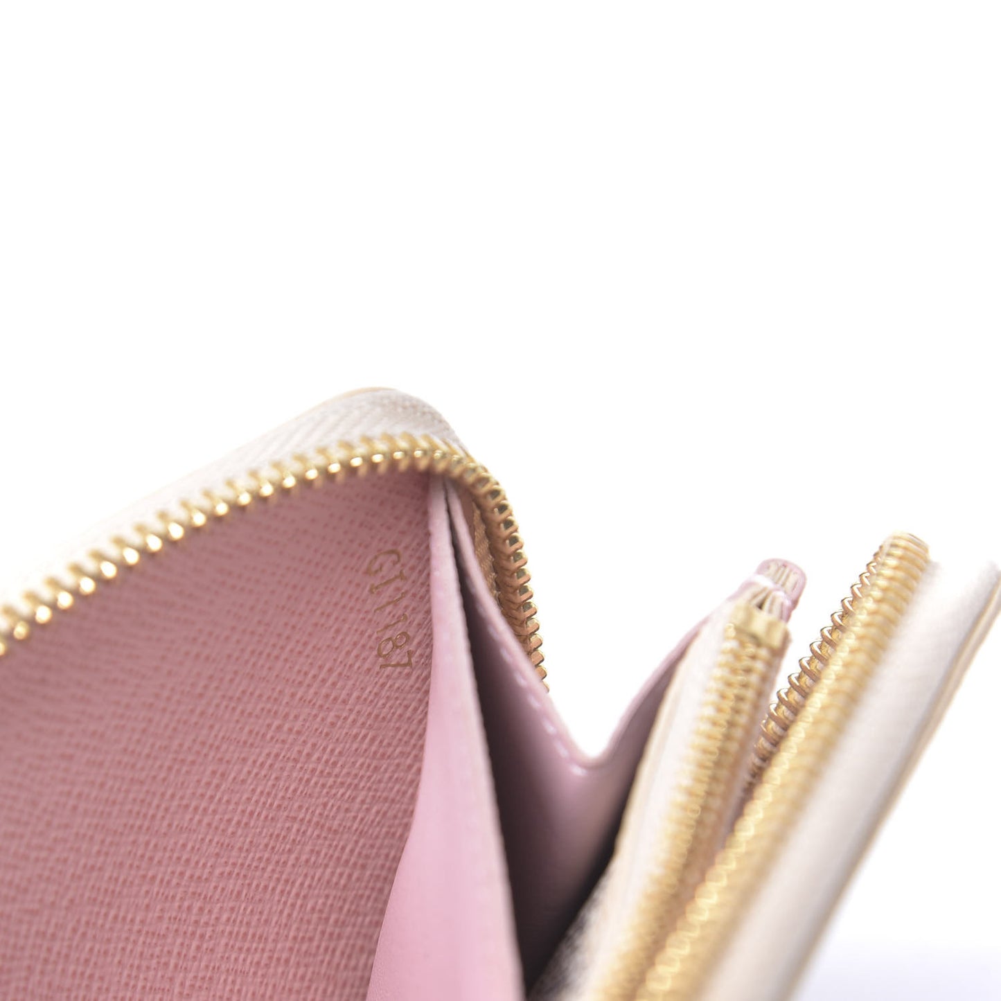 Damier Azur Clemence Wallet Rose Ballerine