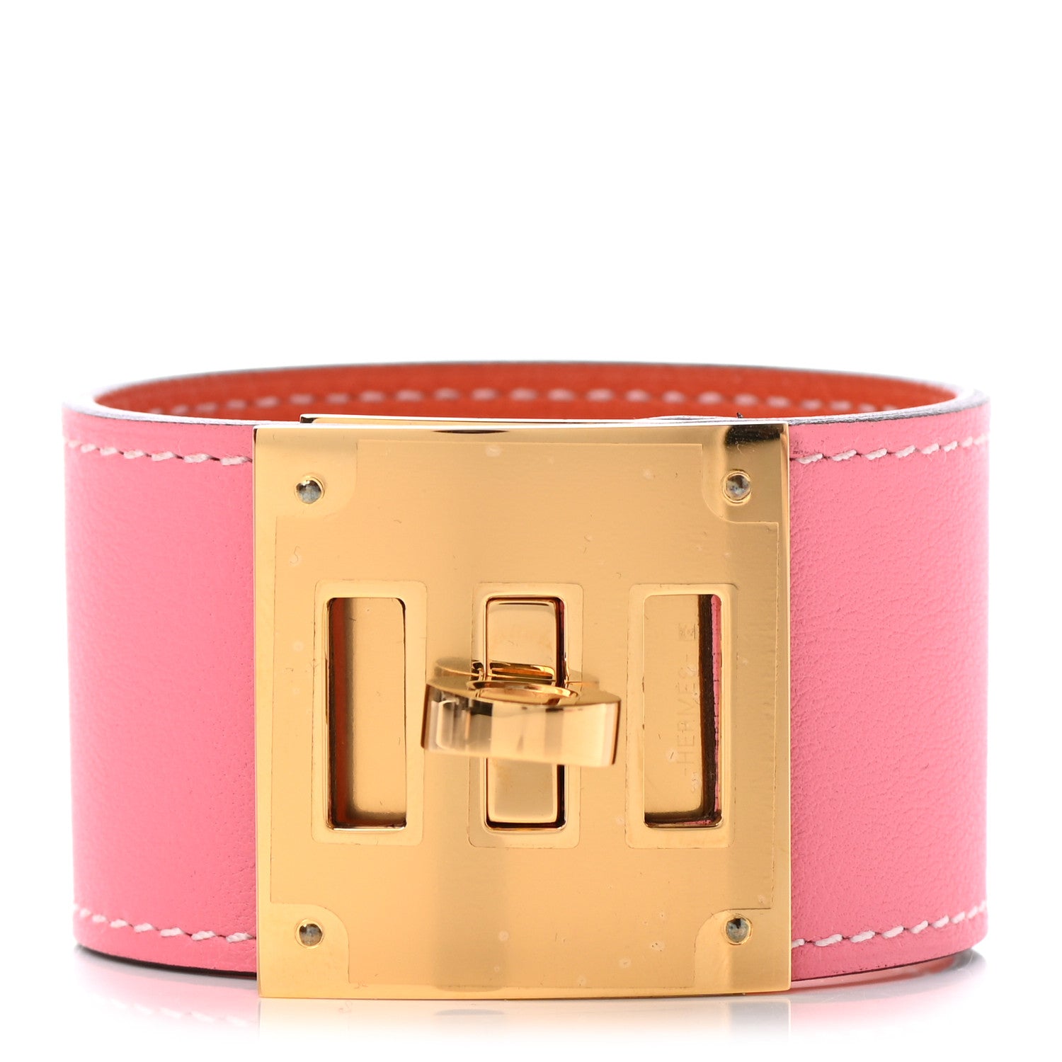 Hermes Swift Kelly Dog Bracelet T2 Rose D'Ete Orange 1 of 6