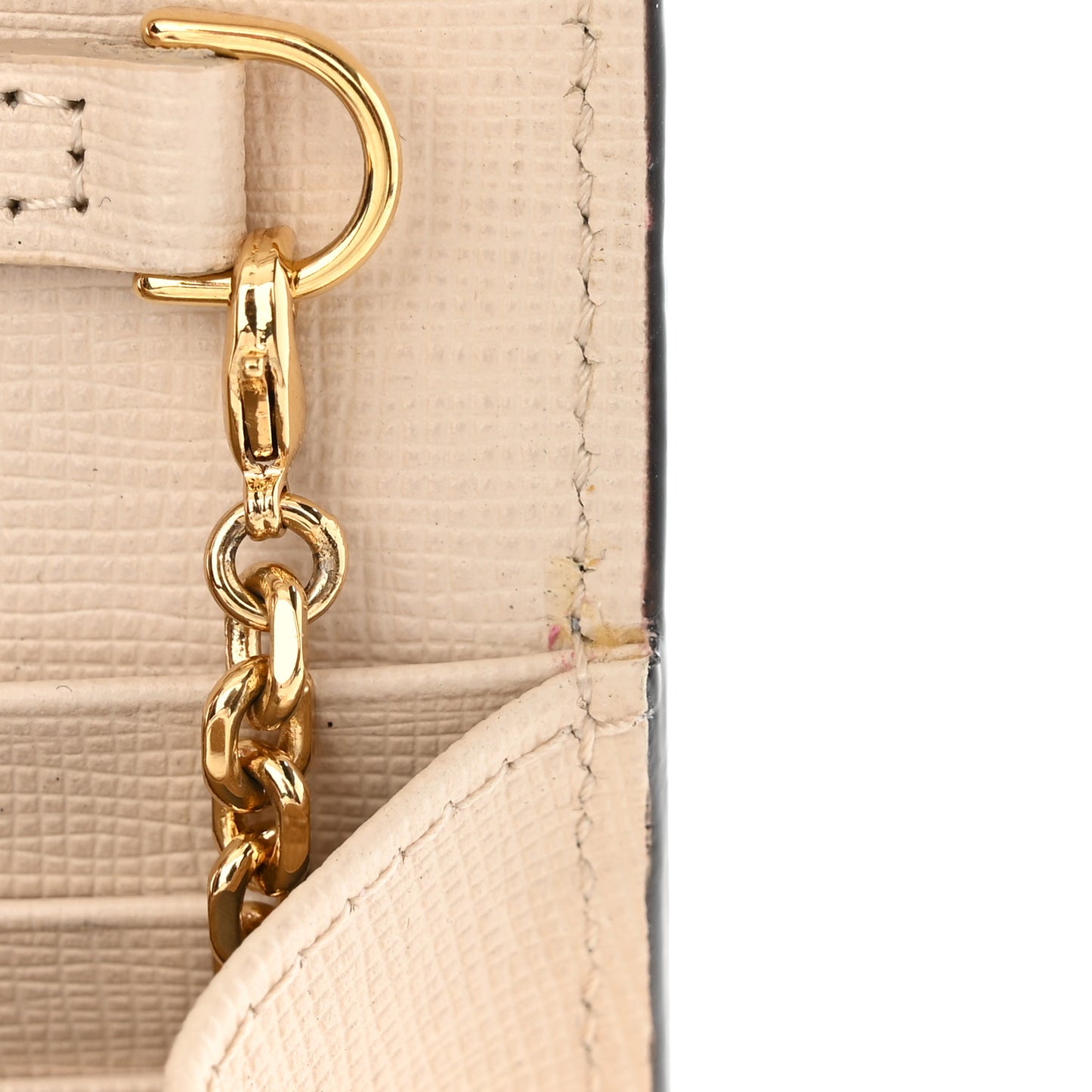 Vitello Elite Monster Eyes Studded Tube Wallet on Chain Ghiaccio Black Multicolor