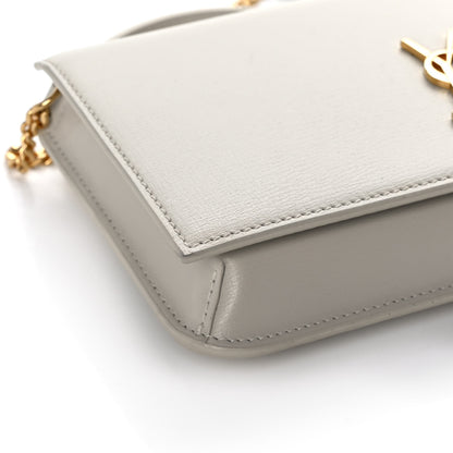 Saint Laurent Smooth Calfskin Monogram Phone Holder Crossbody Blanc Vintage 8 of 11
