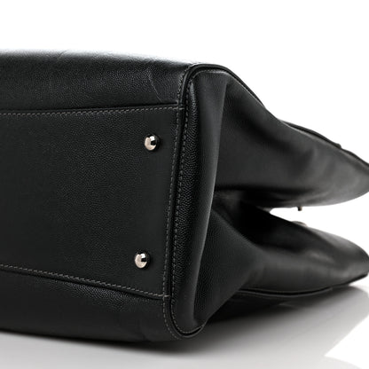 Chanel Caviar Medium Cerf Executive Shopper Tote Black 9 of 11