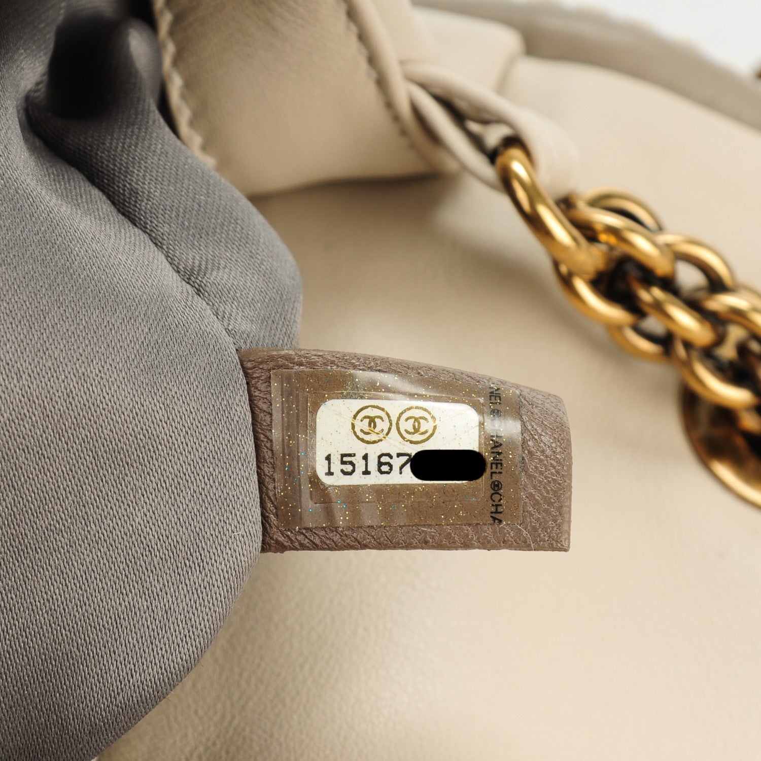 Chanel Calfskin Stitch Triptych Flap Beige 7 of 7