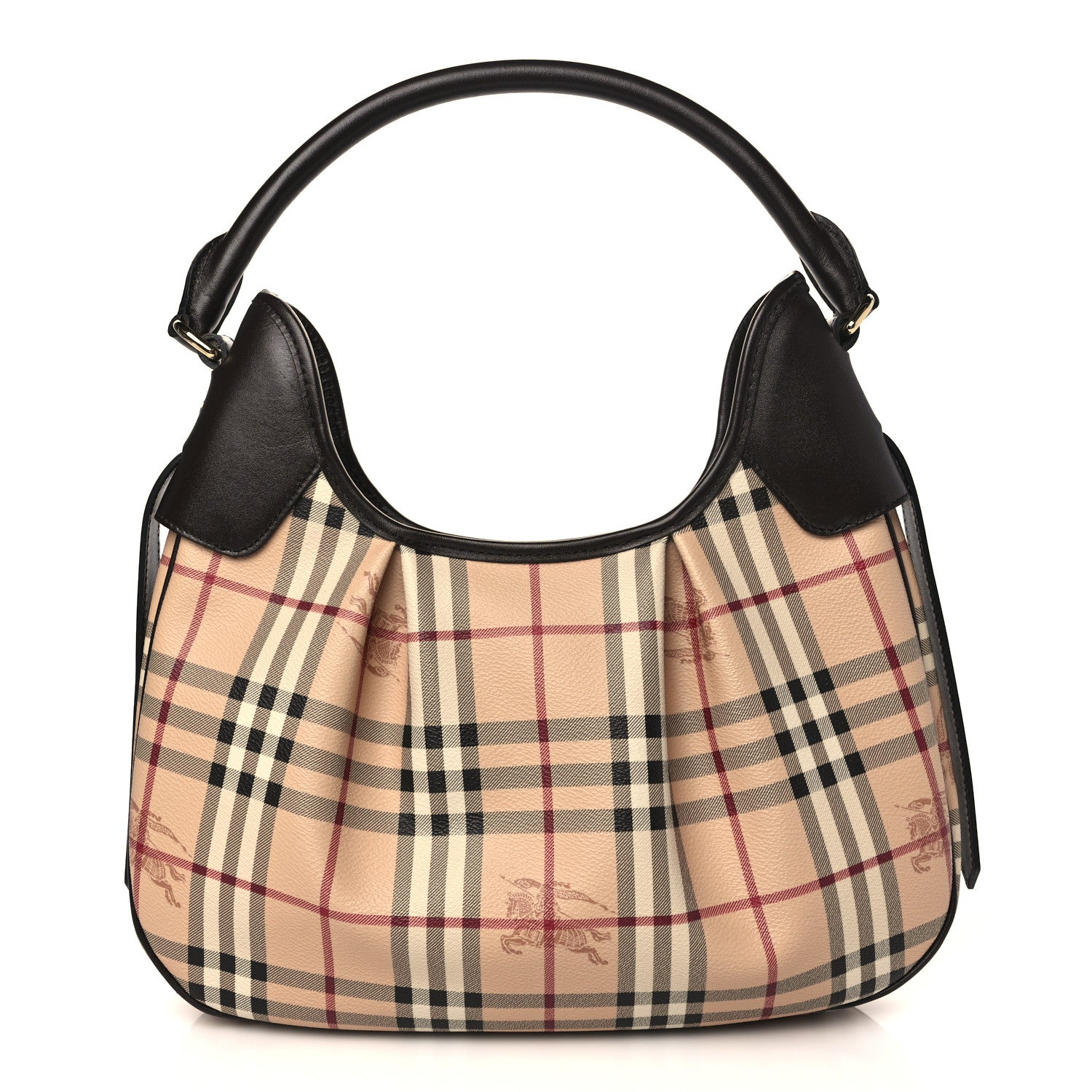Burberry Haymarket Check Small Brooklyn Hobo Brown 1 of 8