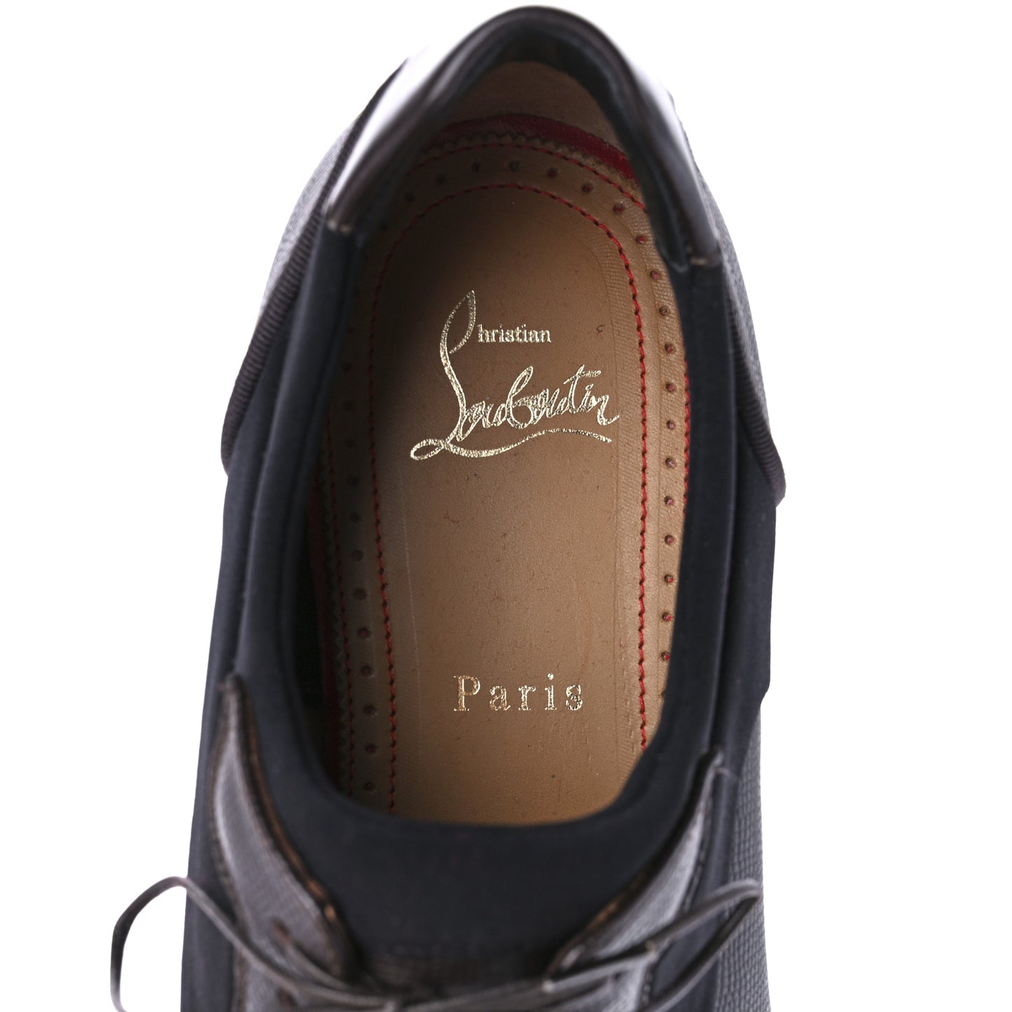 Smooth Textured Calfskin Neoprene Mika Sky Mens Flats 40 Brown