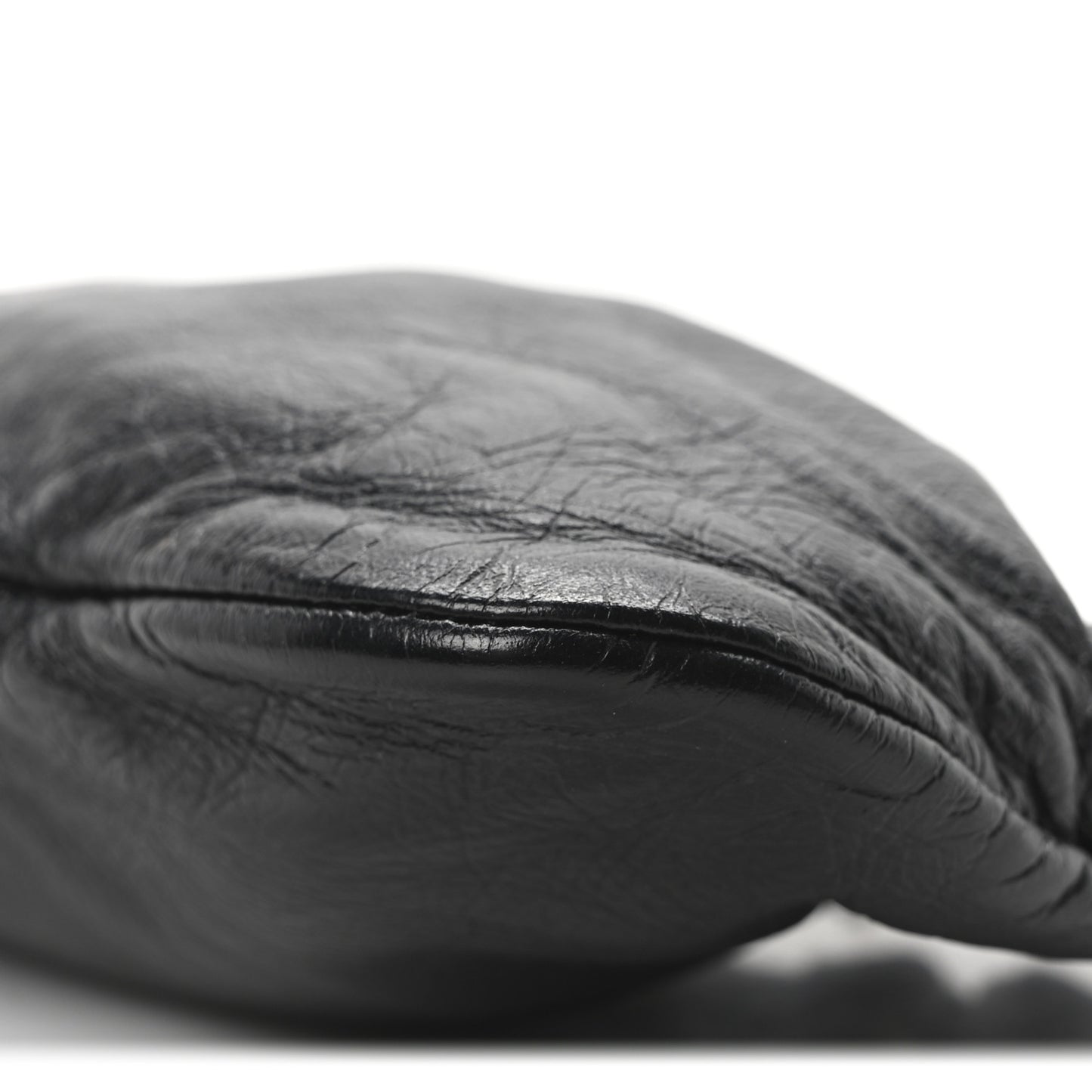 Calfskin Pac Ruched Hobo Black