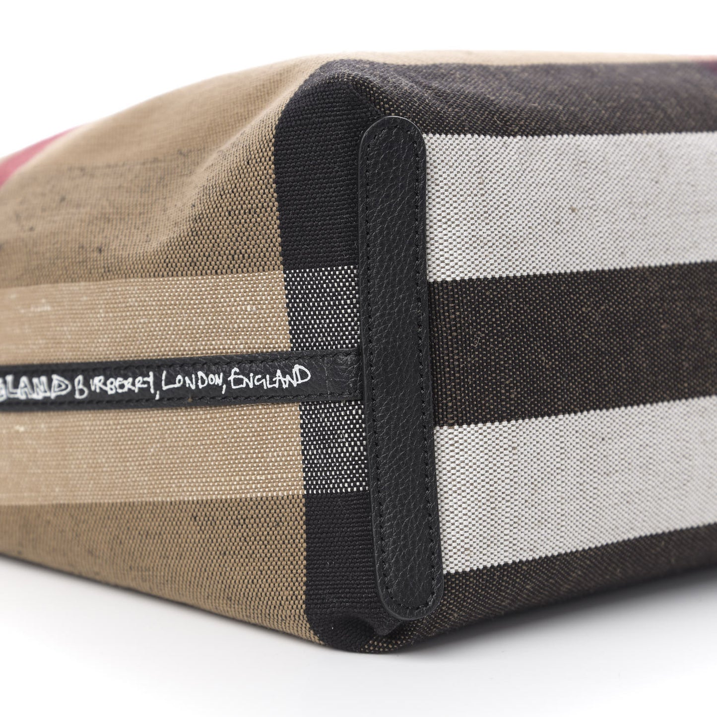 Coated Canvas Mega Check Medium Doodle Tote Black
