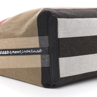 Burberry Coated Canvas Mega Check Medium Doodle Tote Black 13 of 15