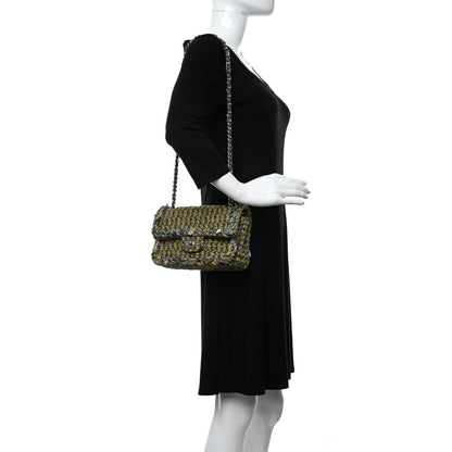Chanel Tweed Braided Charms Small Flap Yellow Grey Black 2 of 10