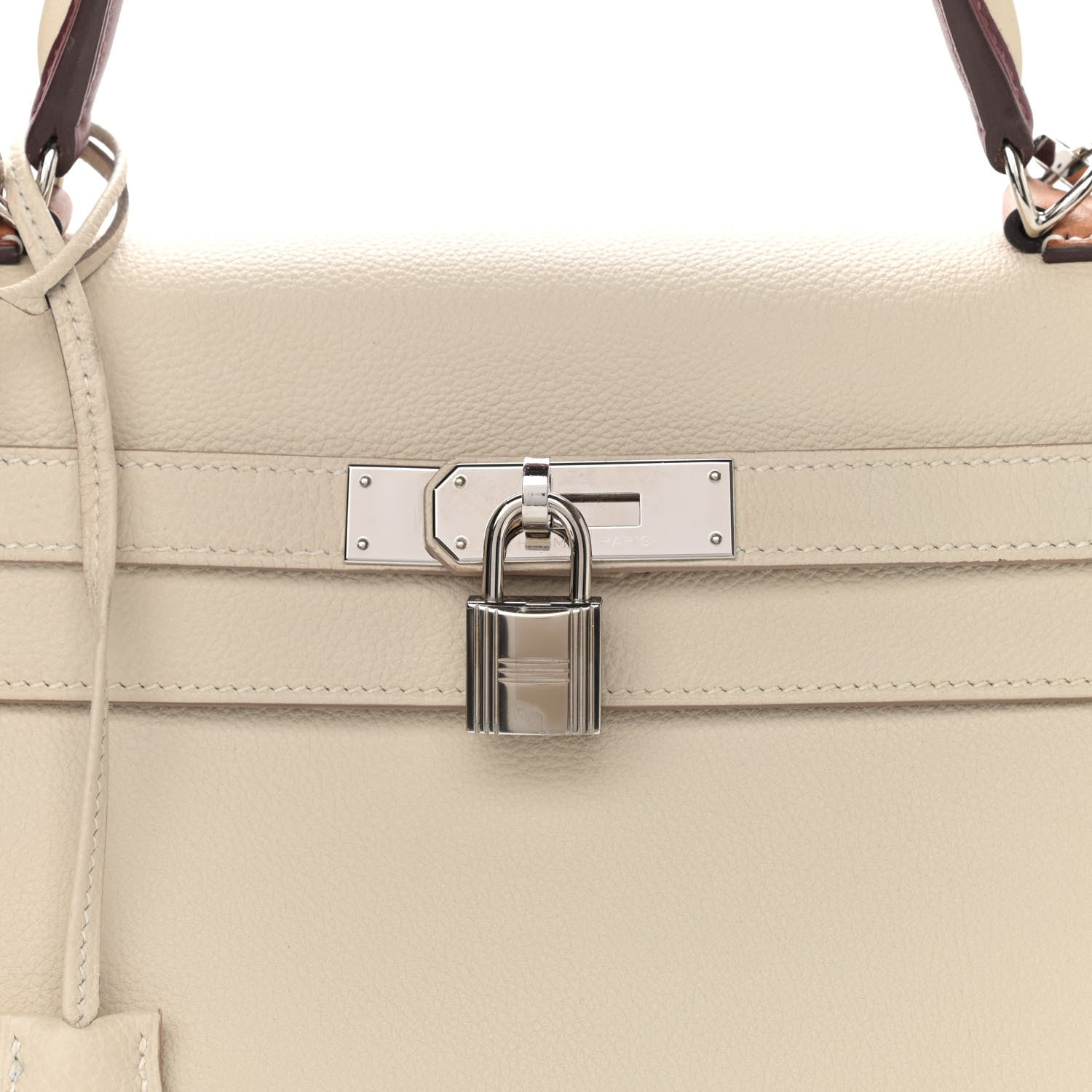 Hermes Togo Au Galop Kelly Retourne 32 Craie Rouge H Fauve Black 8 of 12