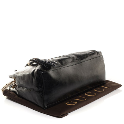 Gucci Patent Medium Soho Chain Shoulder Bag Black 4 of 7