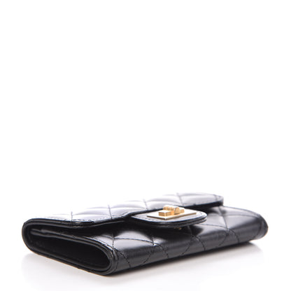 Chanel Aged Calfskin Quilted Reissue Flap Card Holder Black 4 of 8
