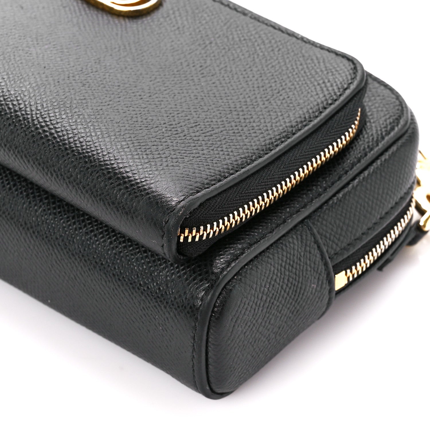 Christian Dior Grained Calfskin Caro Double Pouch Black 8 of 11