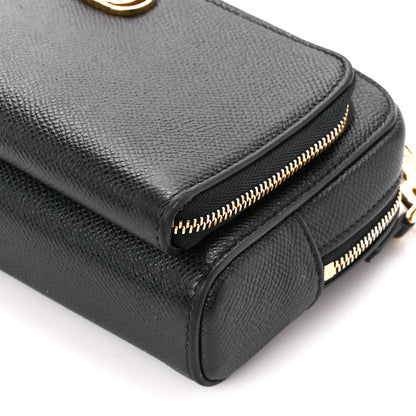 Christian Dior Grained Calfskin Caro Double Pouch Black 8 of 11