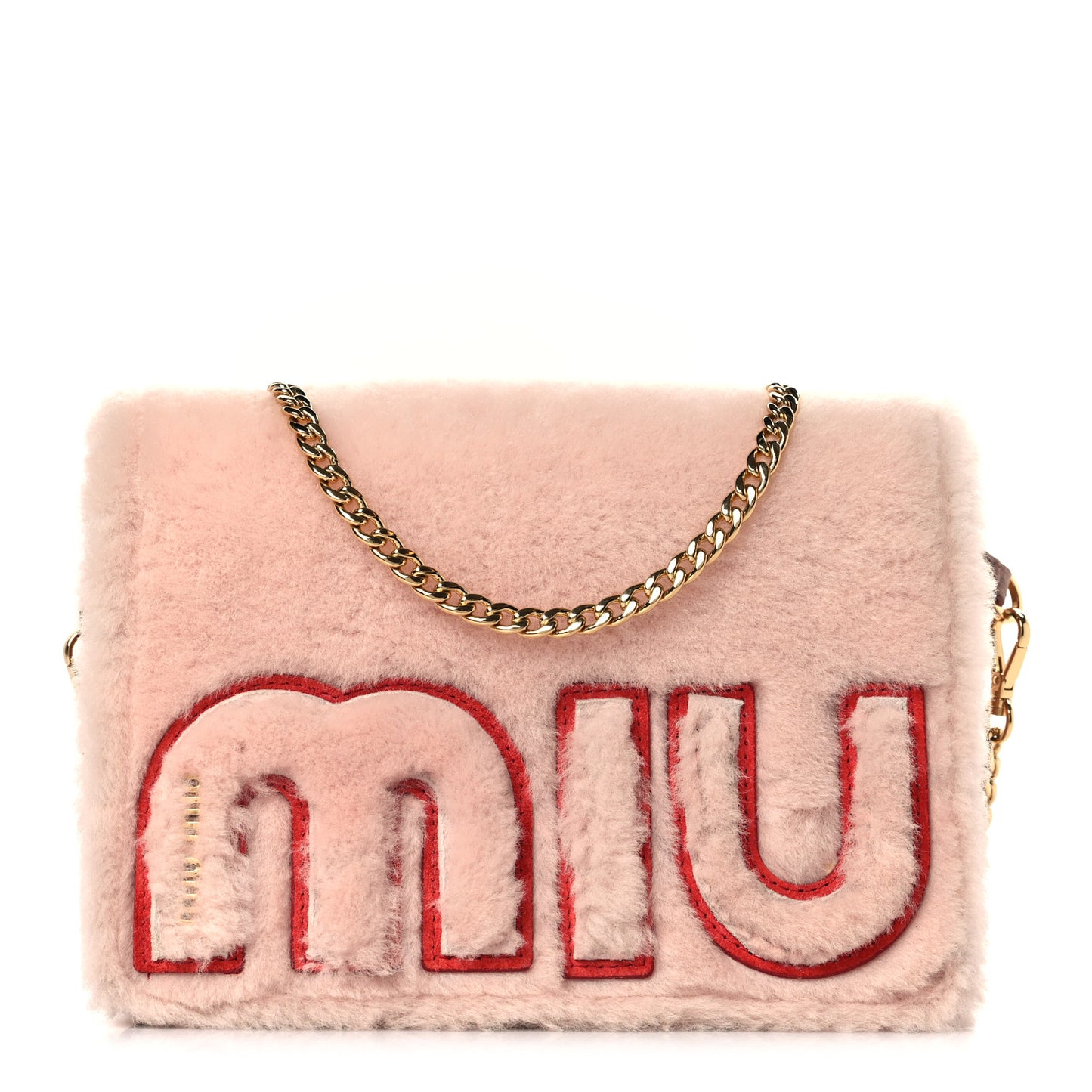 Shearling Goatskin Shoulder Bag Orchidea