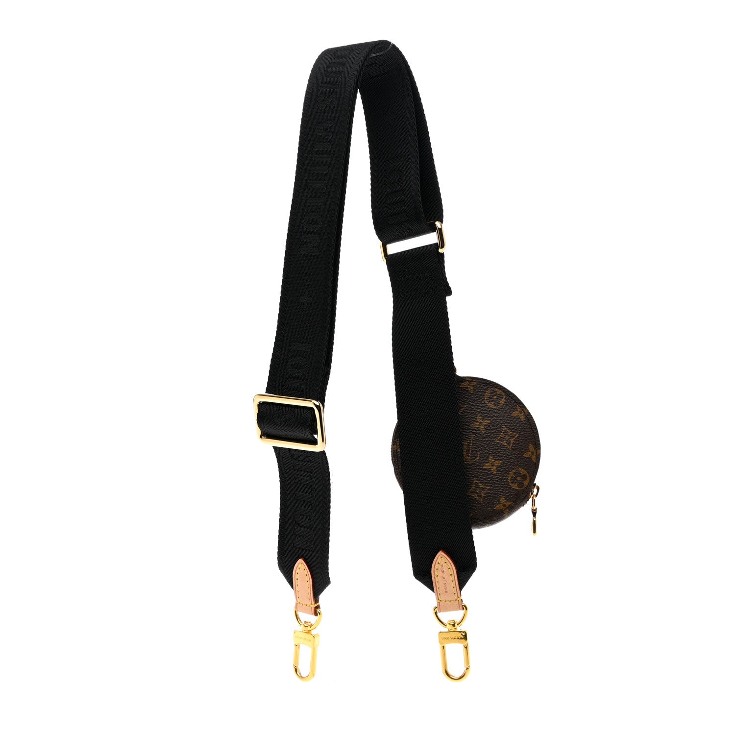 Louis Vuitton Nylon Monogram Strap with Coin Purse Black 2 of 4