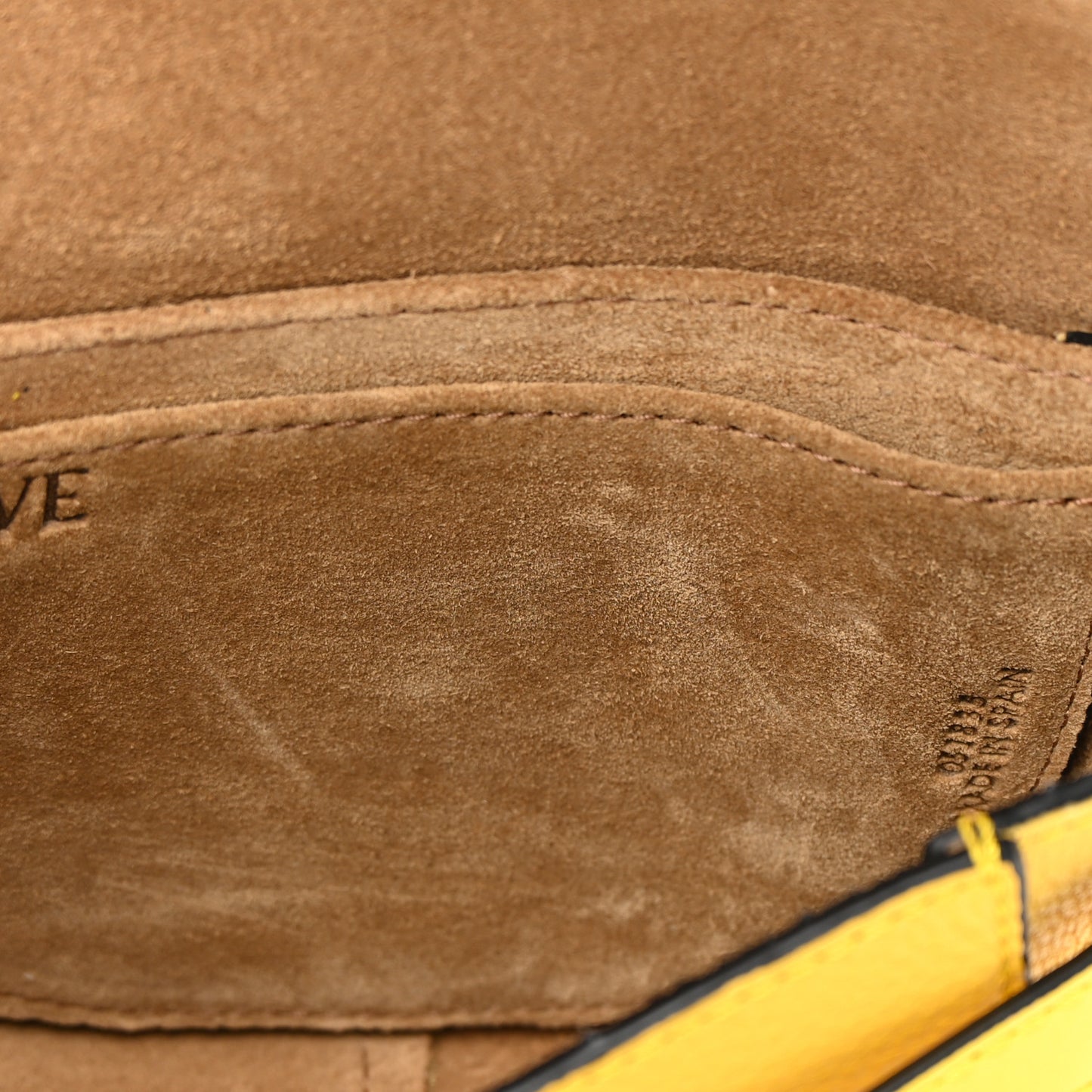 Grained Calfskin Mini Gate Crossbody Bag Yellow