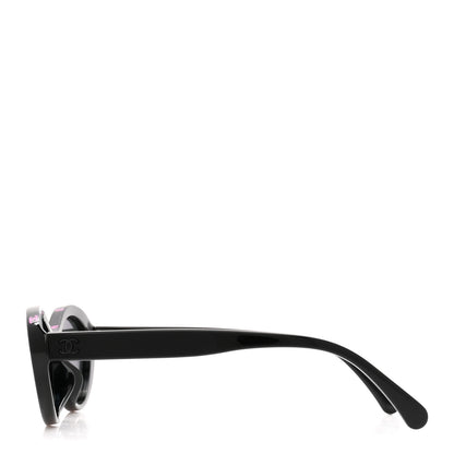 Chanel Acetate Oval Sunglasses 5416-A Black Pink 3 of 8