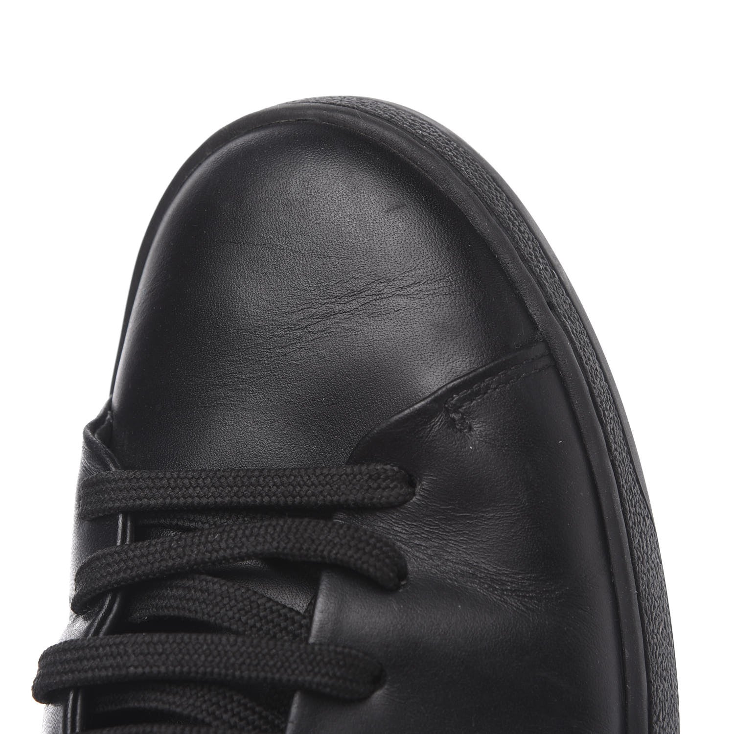 Louis Vuitton Calfskin Frontrow Sneakers 38 Black 10 of 13