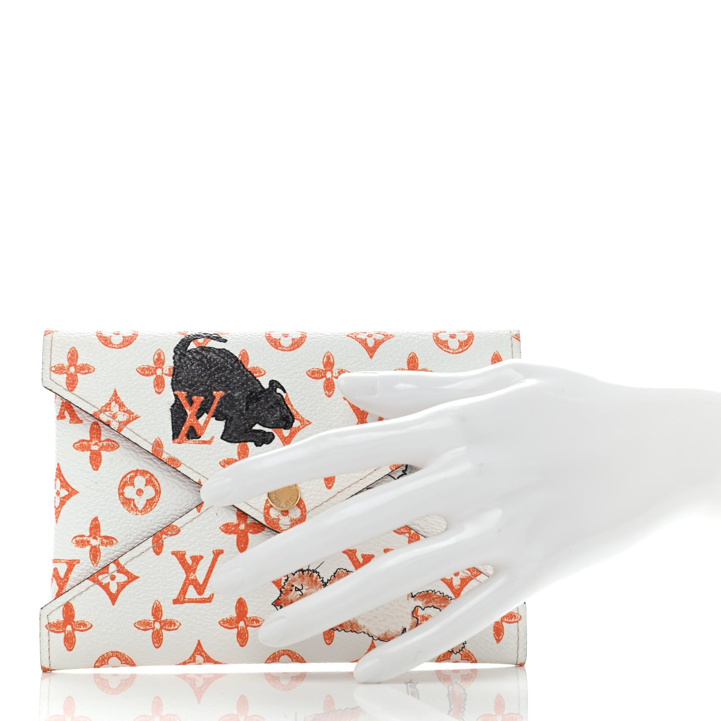 Catogram Medium Kirigami Pochette White