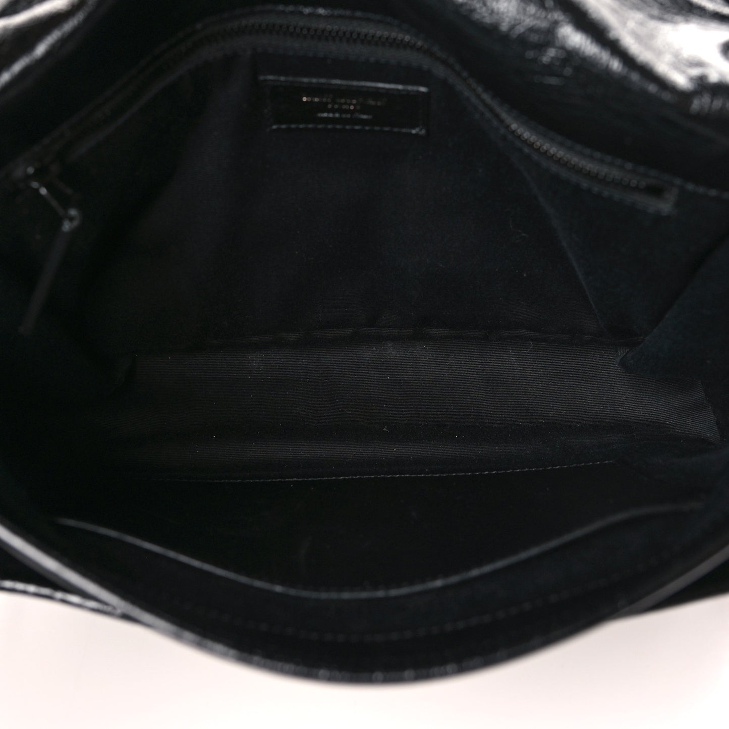 Crinkled Calfskin Matelasse Monogram Medium Niki Chain Satchel Black