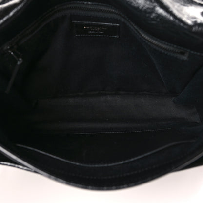 Saint Laurent Crinkled Calfskin Matelasse Monogram Medium Niki Chain Satchel Black 5 of 8