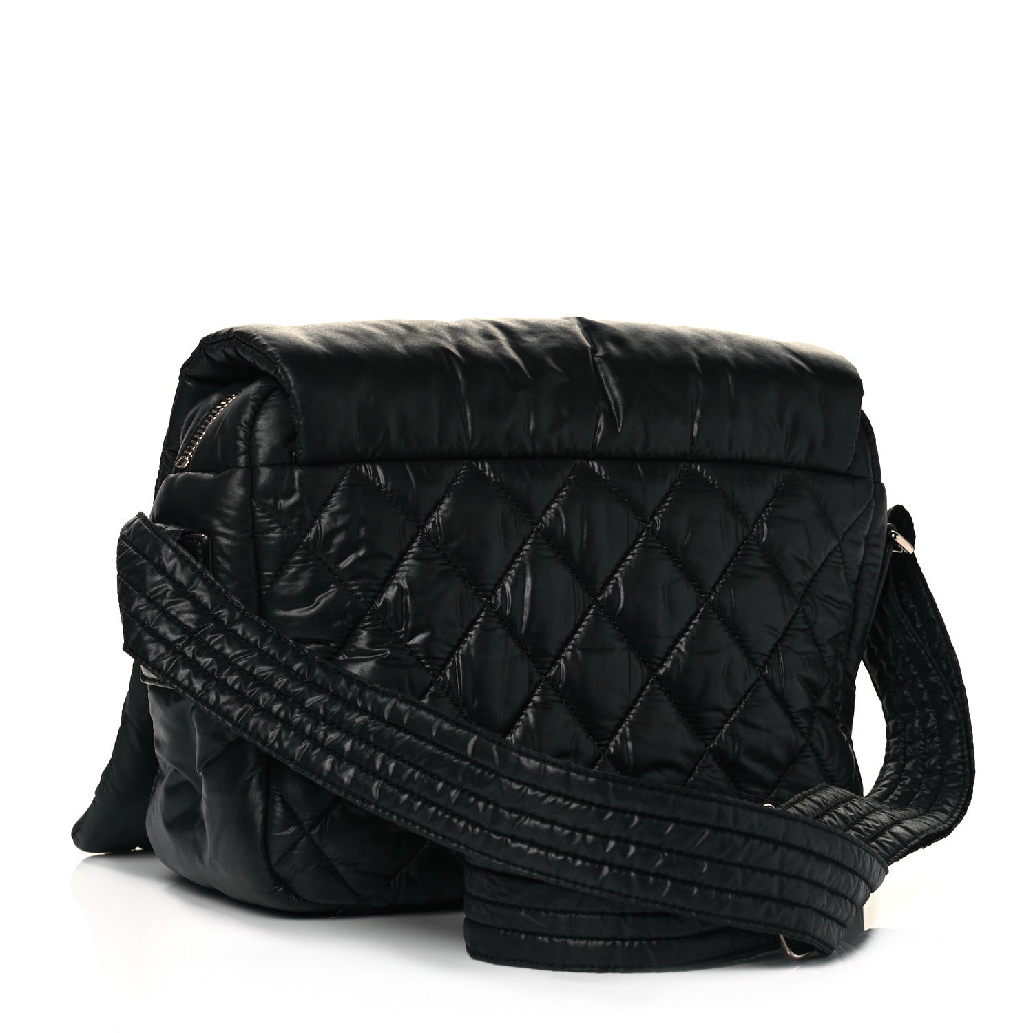 Chanel Nylon Small Coco Cocoon Messenger Bag Black 3 of 11